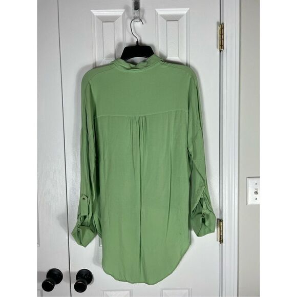 Maeve Womens Green Button Up Blouse Size M - Picture 4 of 4